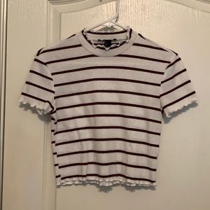 Stripe ruffle top